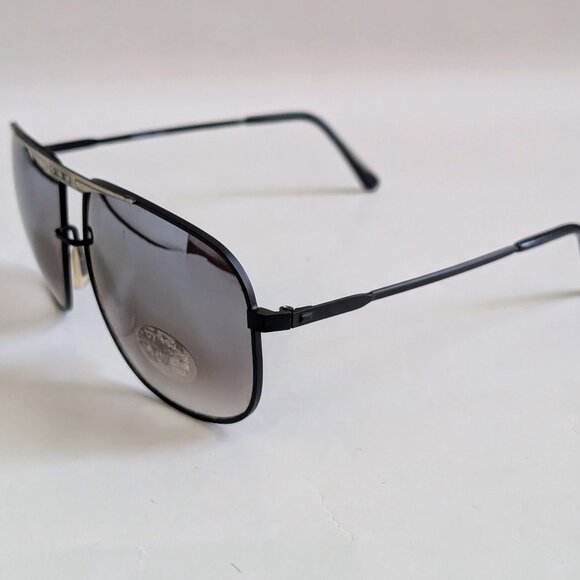 NWT Vintage 90's Large Square Metal Sport Sunglasses (M. Black) - Picture 3 of 5